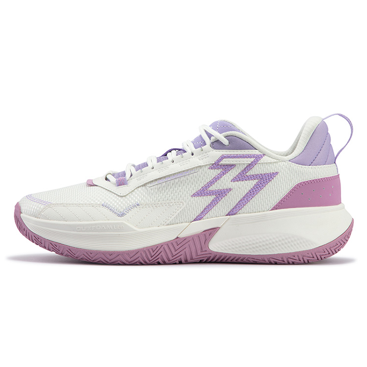 361° Big3 Team Cushioning, Slip Resistant, Abrasion Resistant, Breathable Low Top Basketball Shoes Men's White Purple