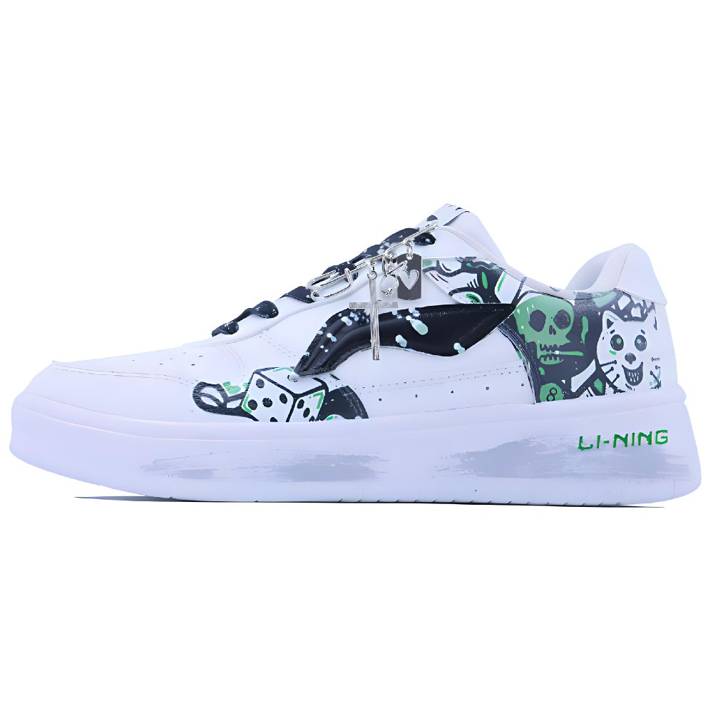 LINING Pontoon Boats Skateboard Shoes Men's Low Top Black
