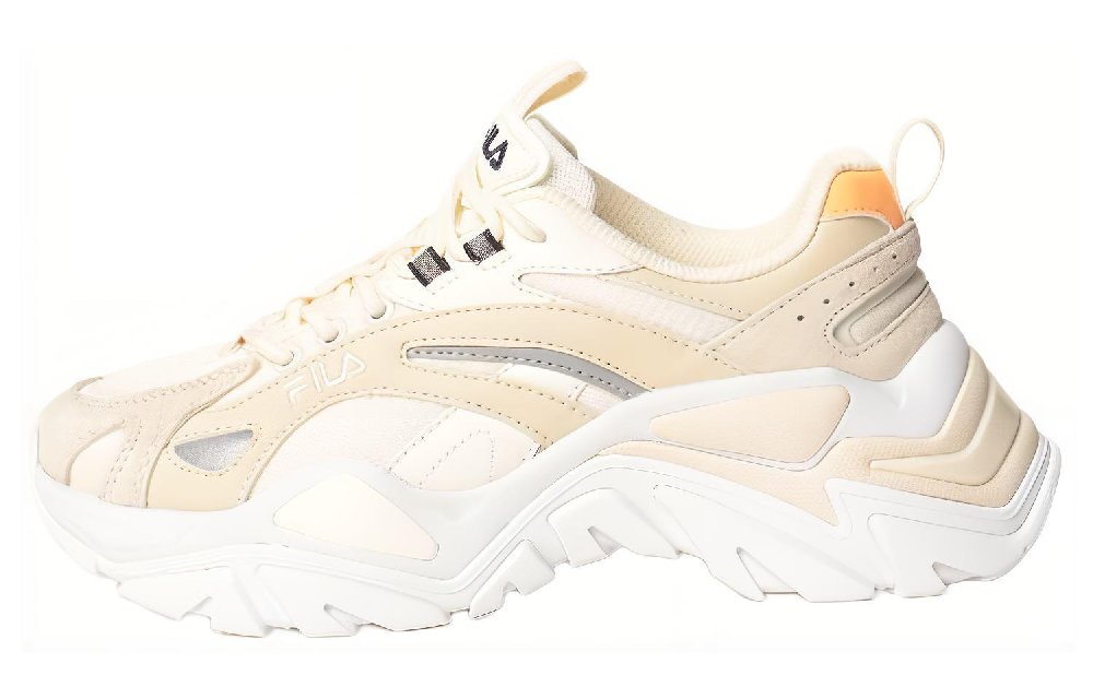 FILA Interation Light Wear-Resistant Low-Top Casual Shoes Unisex Beige Yellow