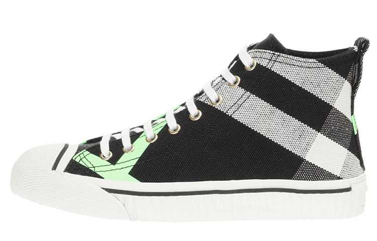 Burberry High top Stylish Skateboarding Shoes Men's Black купить в интернет-магазине Yoocart с быстрой доставкой по России.