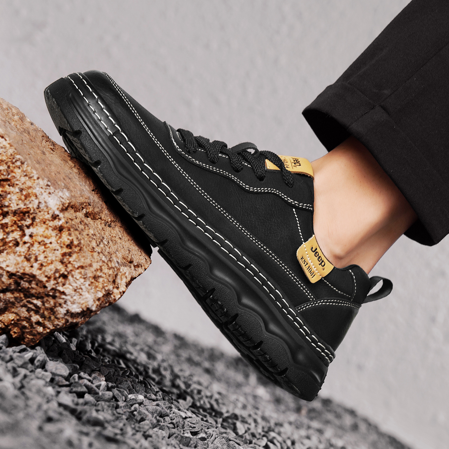 Jeep Casual Leather Shoes Men's купить в интернет-магазине Yoocart с быстрой доставкой по России.
