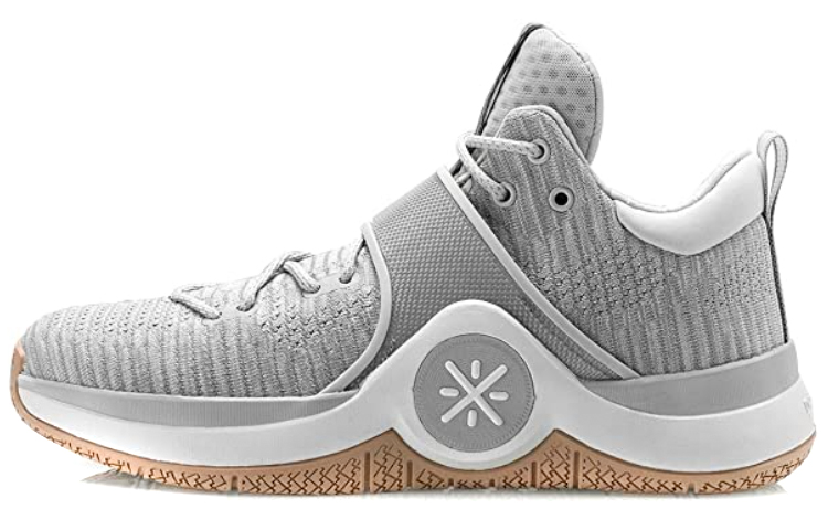 LiNing WOW 6 6 Solid Envelopes Low-Top Basketball Shoes Men's Gray White