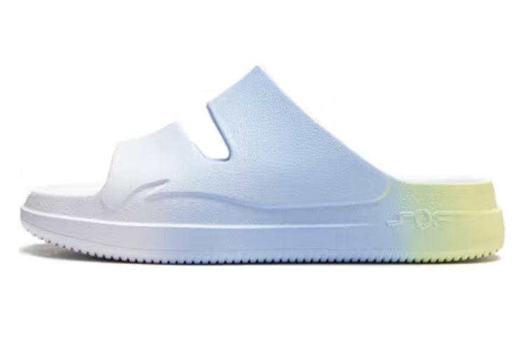 LiNing Soft Clap Slip-Resistant Slide Slippers Unisex White Blue