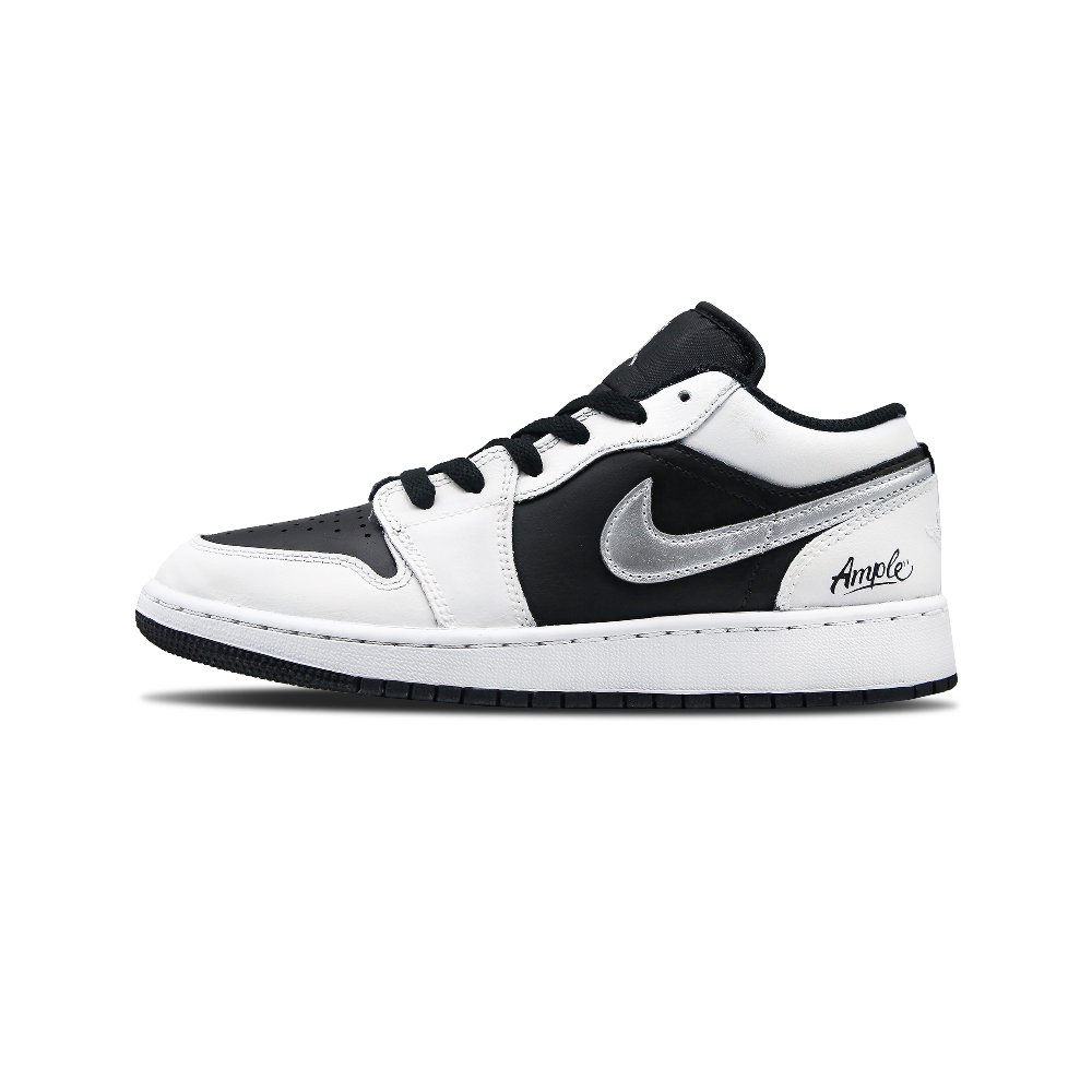 Jordan Air Jordan 1 'Komorebi' Abrasion Resistant Low Top Vintage Basketball Shoes Unisex Black White