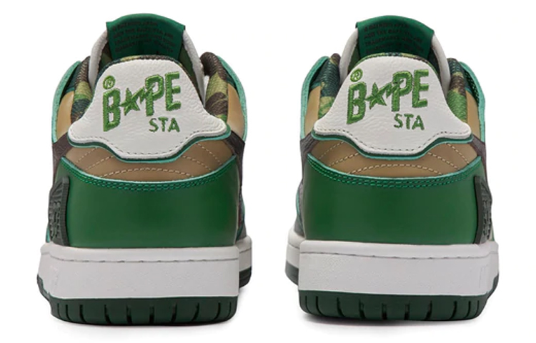 A BATHING APE SK8 STA Stylish Skateboarding Shoes Women's Classic Green купить в интернет-магазине Yoocart с быстрой доставкой по России.