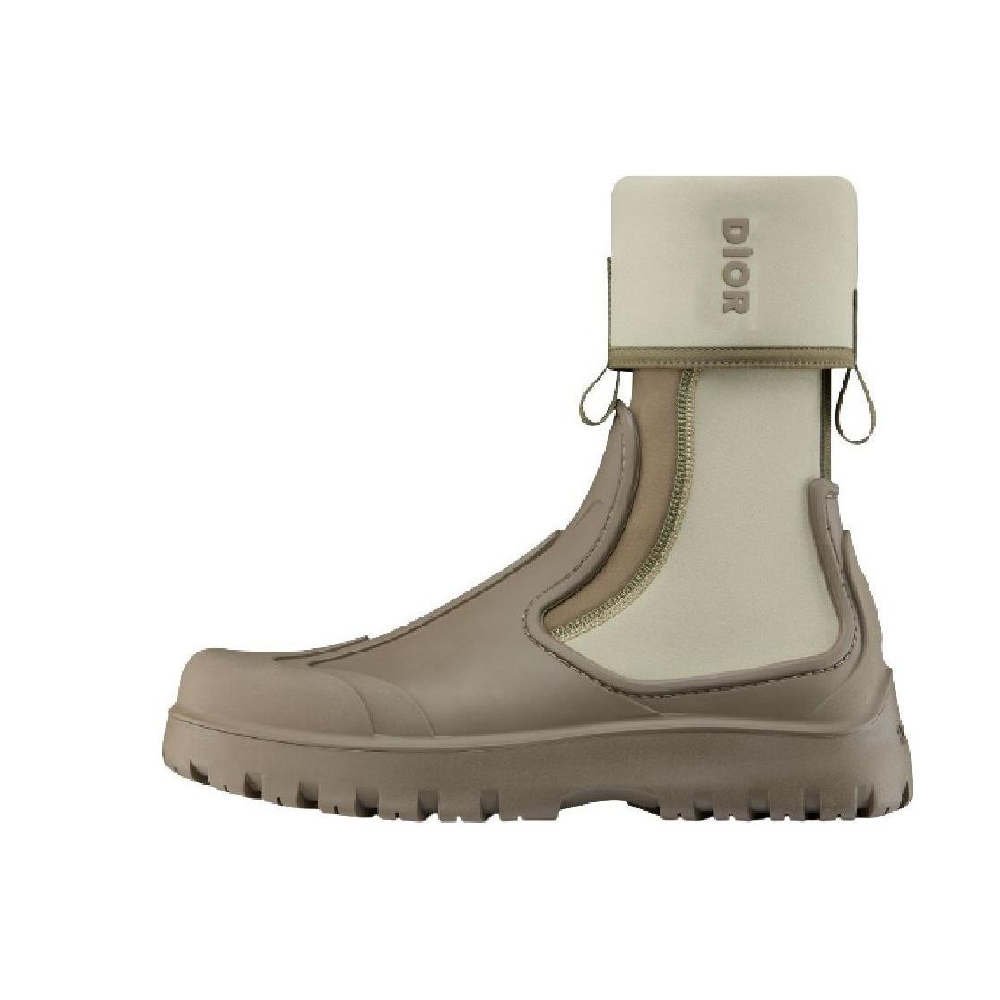 DIOR Garden Ankle Boot Khaki Rubber