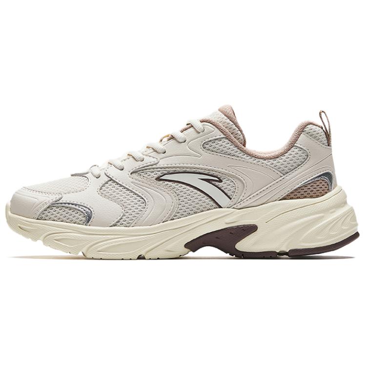 Anta OG800 Height Increasing Lightweight Breathable Low Top Casual Shoes Women's Beige Brown