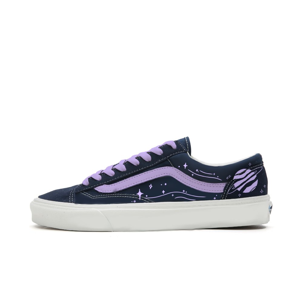 Vans Style 36 Lightweight And Breathable Low-Top Skateboard Shoes Unisex Black Purple