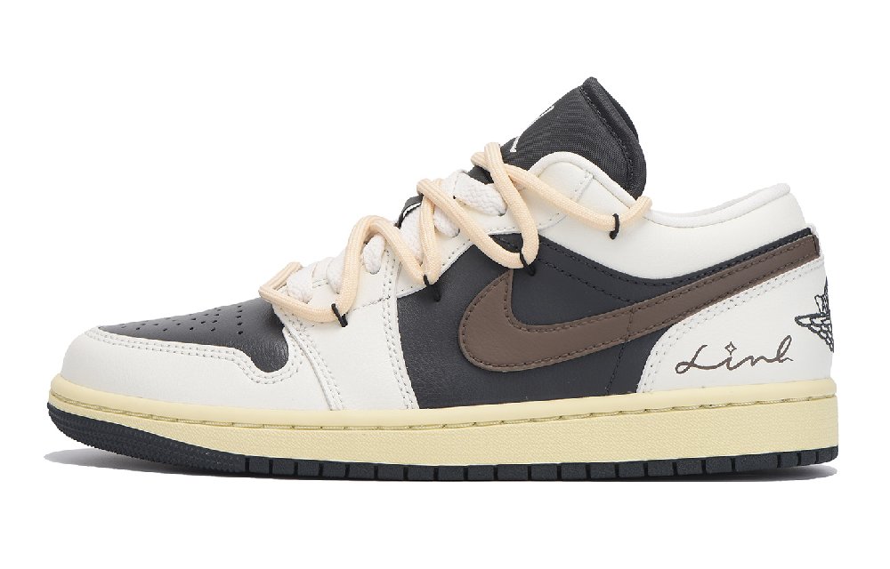 JORDAN Air JORDAN 1 Vintage Basketball Shoes Unisex Low-Top Black