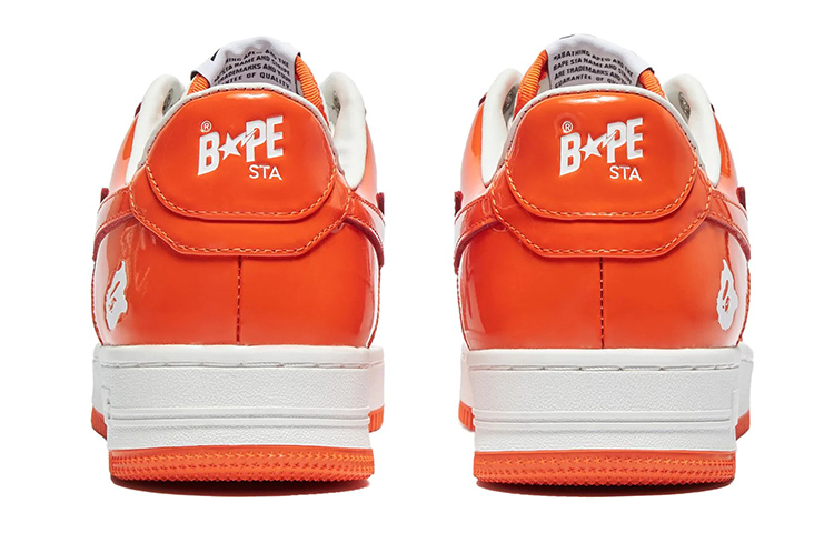 A BATHING APE Bape Sta Patent Leather Orange White купить в интернет-магазине Yoocart с быстрой доставкой по России.
