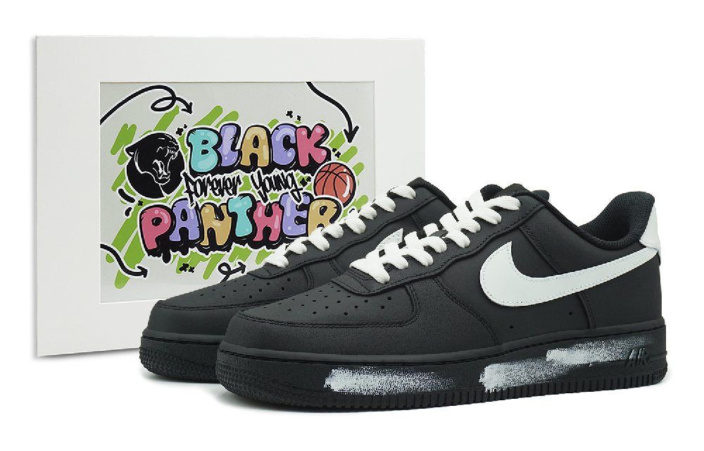Nike Air Force 1 Low-Top Skateboard Shoes Men's Black White