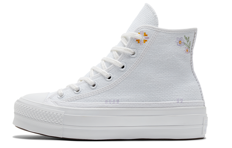 Chuck Taylor All Star Women's Converse Lift Platform High 'Autumn Embroidery White' Women's