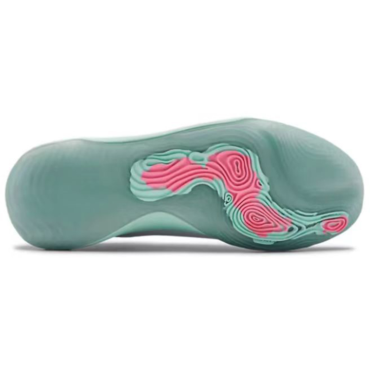 Under Armour Spawn 2 Anti-Slip And Wear-Resistant Breathable Mid-Top Basketball Shoes Unisex Green Pink