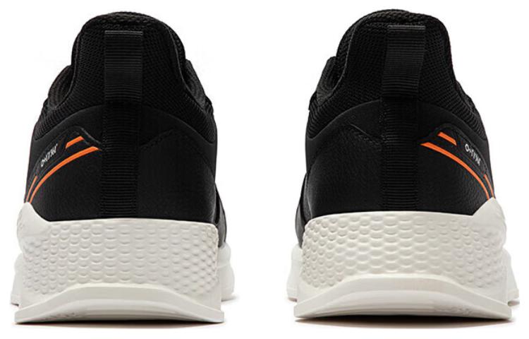 361° Cushioning Wear-Resistant Low-Top Running Shoes Men's Black Orange