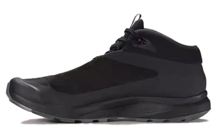 Arcteryx Aerios Wear-Resistant Water-Resistant Lightweight Mid-Top Trekking Shoes Men's Black Gray