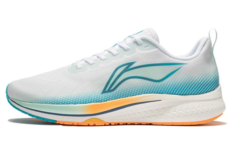 LiNing Red Hare 5 Anti-Slip Wear-Resistant Low-Top Running Shoes White Blue