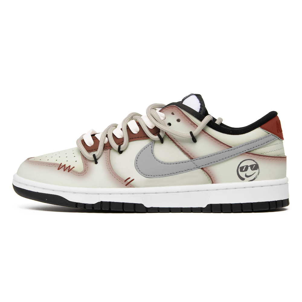 Nike Dunk Retro Lemon Quirky Fairy Tale Abrasion-Resistant Slip-Resistant Low-Top Skateboard Shoes Unisex Ecru