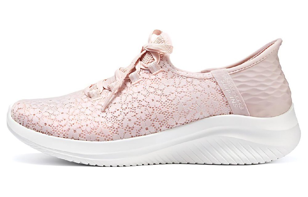 Skechers Slip Ins Breathable Lightweight Low-Top Casual Shoes Women's Pink