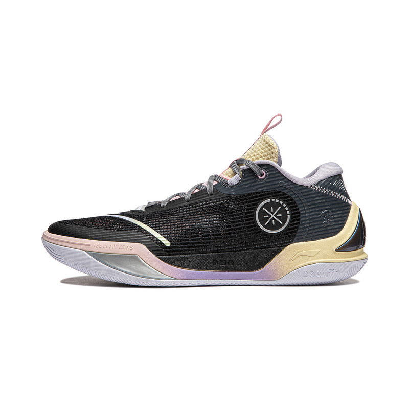 LiNing Wade Cold Blood 2 Anti-Slip Wear-Resistant Low-Top Basketball Shoes Men's Black Purple