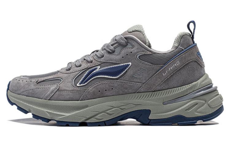 LiNing Beichen Cushioning, Slip Resistant, Abrasion Resistant Support Low top Chunky Sneakers Men's Gray