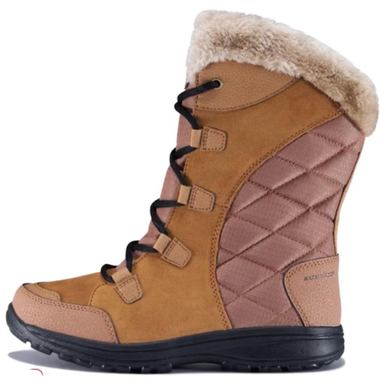 Columbia Ice Maiden 2 Thermal Abrasion Resistant Short Mid Calf Snow Boots Women's Camel Brown