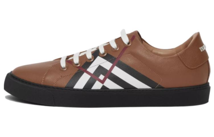 Burberry Chevron Check Low-Top Sneaker Brown Women's