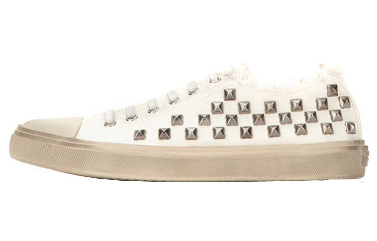 SAINT LAURENT Paris Low Top Stylish Skateboarding Shoes Women's White