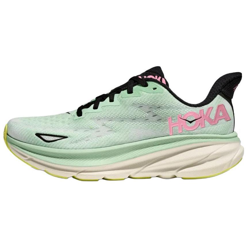HOKA ONE ONE Clifton 9 Anti-Slip Wear-Resistant Low-Top Casual Running Shoes Women's Green