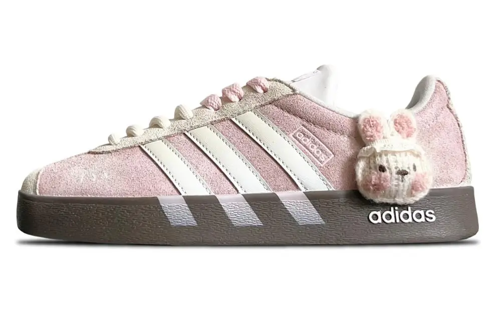 Adidas VL COURT 2.0 Wear resistant And Lightweight Low top Skateboard Shoes Women's Dusty Pink