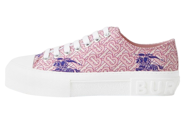 Burberry EKD Monogram Pattern Flatform Pink Women's
