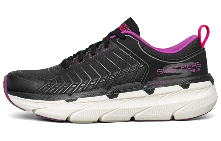 Skechers Max Cushioning Premier Sports Shoes Black/White/Purple Women's