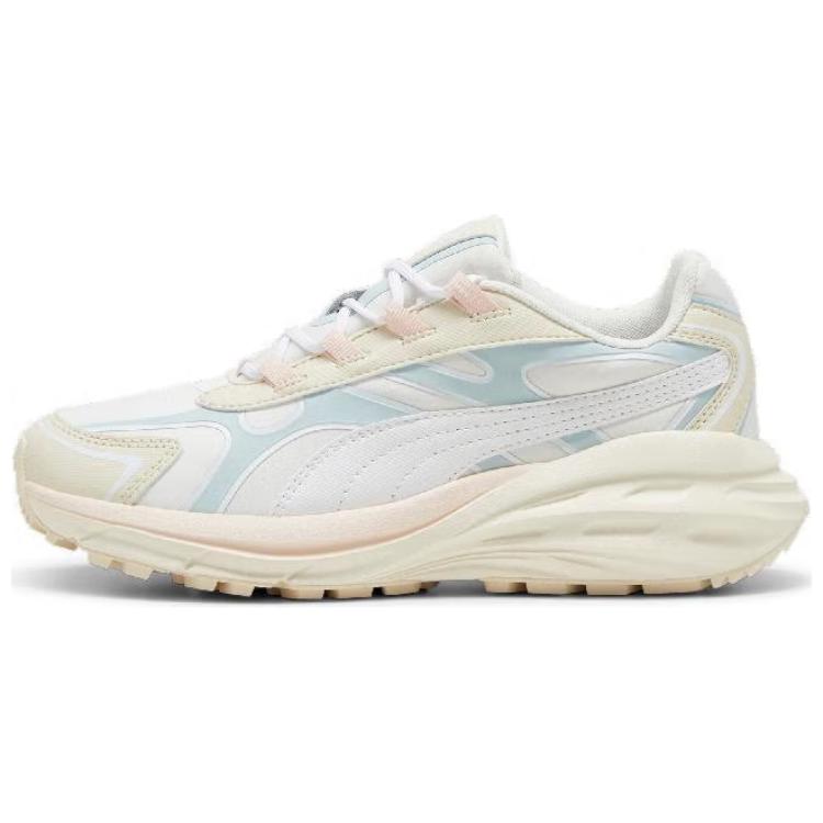 PUMA Hypnotic Anti-Slip Wear-Resistant Low-Top Casual Shoes Unisex Beige Blue