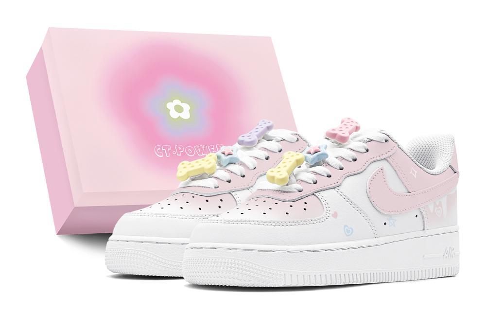 Nike Air Force 1 Low Air Force 1 Anti Slip Wear Resistant Low Top Skateboard Shoes Women's White Pink