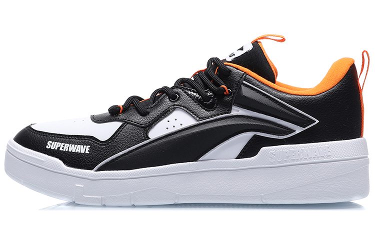 LiNing Wave Superwave Lo Slip-Resistant Cushioning Wear-Resistant Low-Top Skateboard Shoes Black