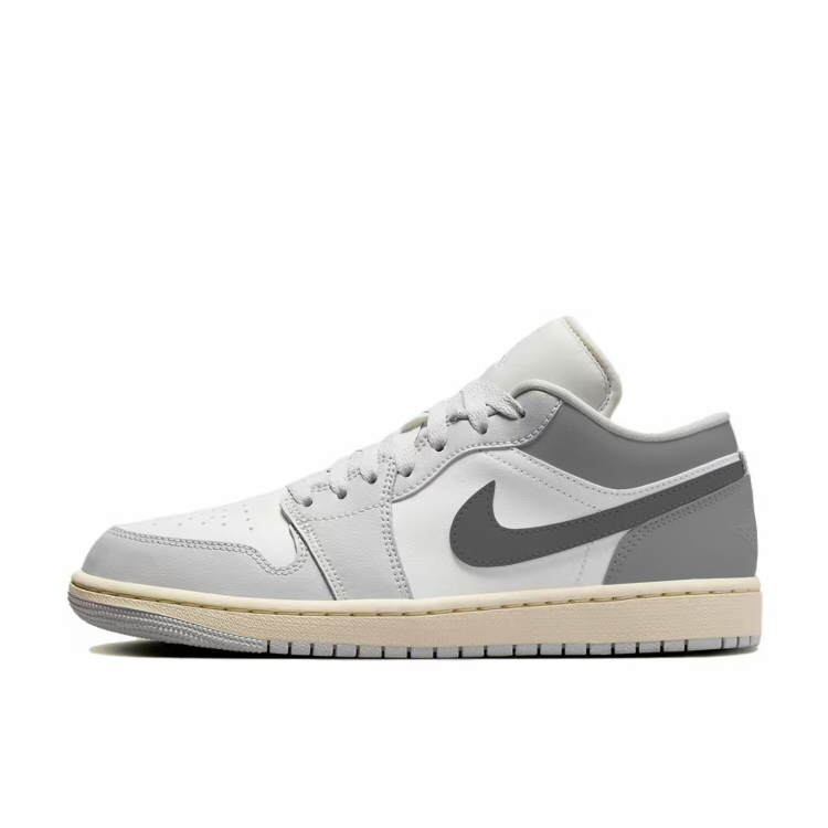 Jordan Air Jordan 1 Low-Top Vintage Basketball Shoes Women's Gray White