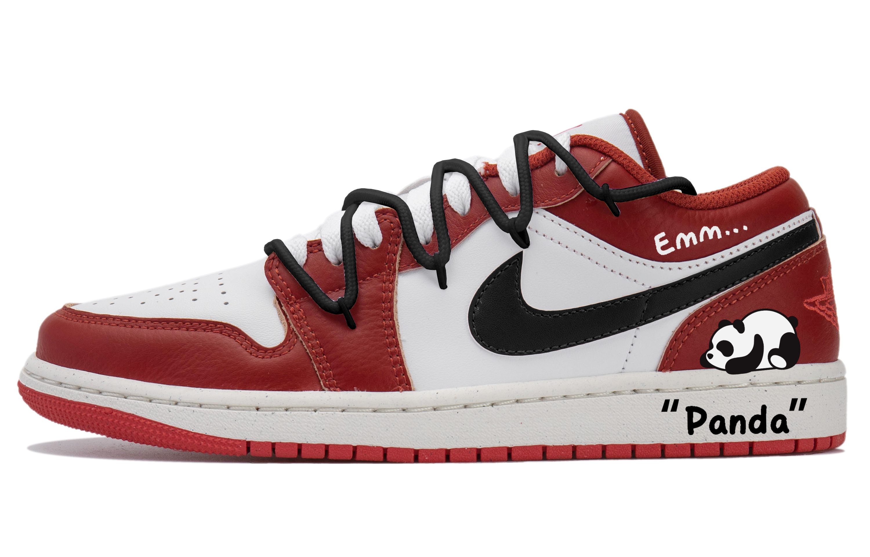 Jordan Air Jordan 1 Low Top Vintage Basketball Shoes Women's Black White Red купить в интернет-магазине Yoocart с быстрой доставкой по России.