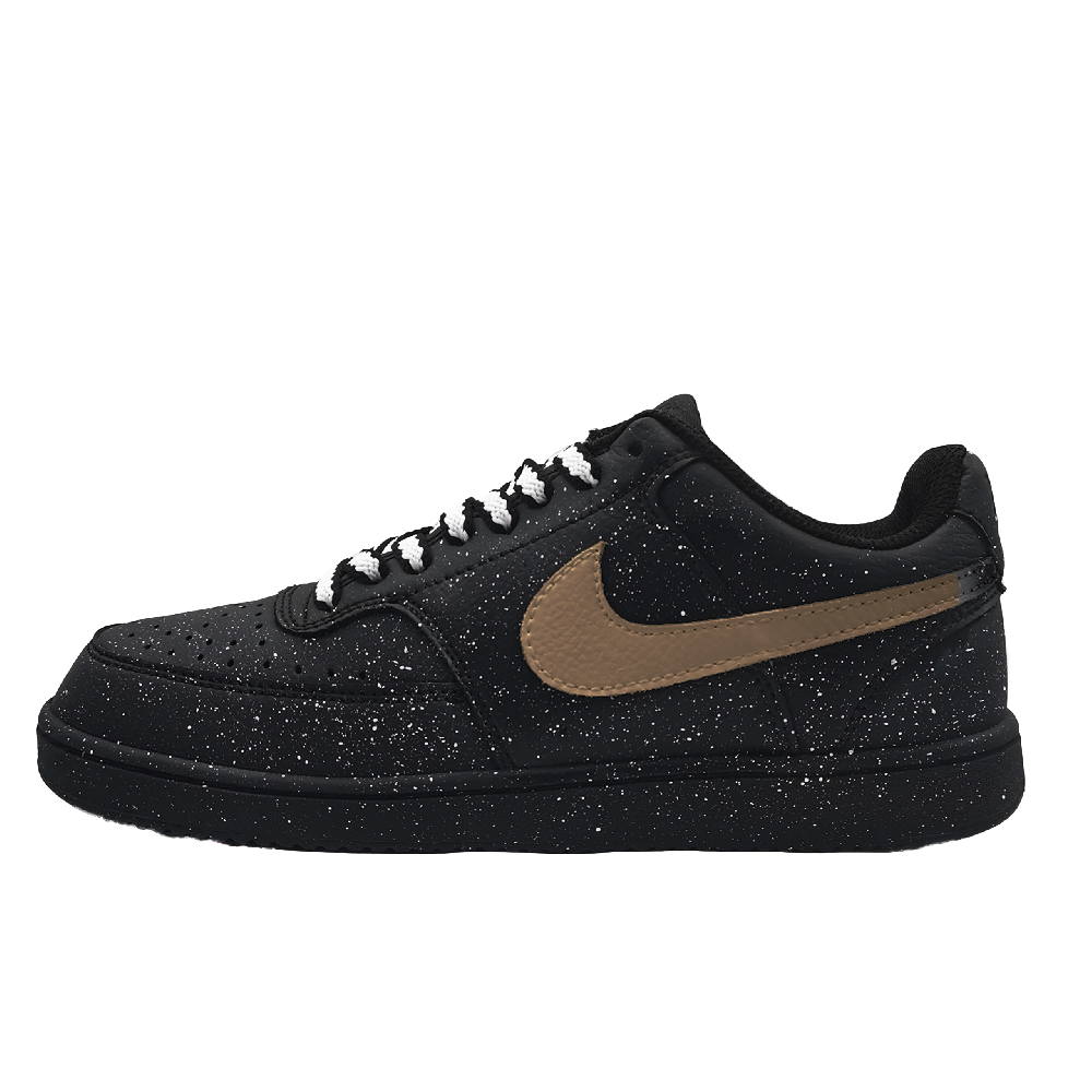 Nike Court Vision Anti-Slip Wear-Resistant Low-Top Skateboard Shoes Unisex Black Brown