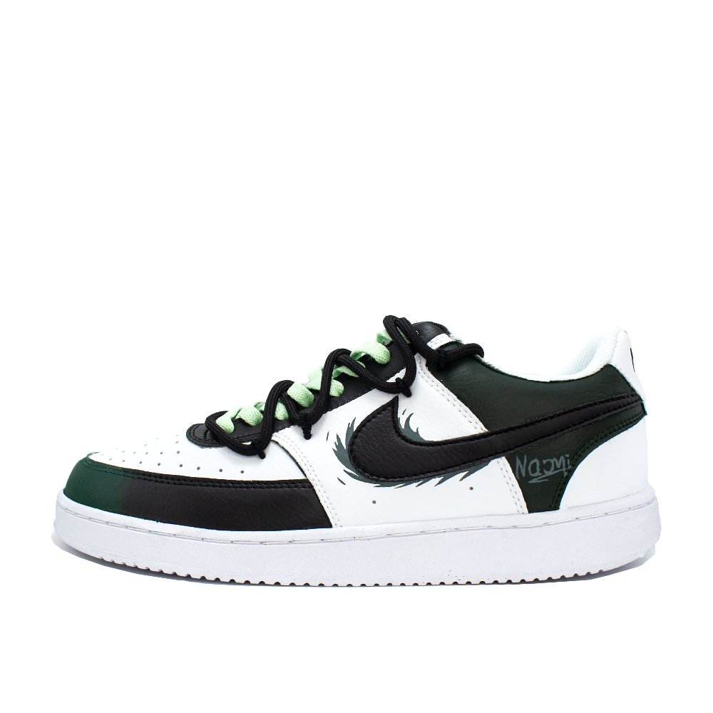 Nike Court Vision 1 Shock Absorbers Low Top Skateboard Shoes Unisex Black Green