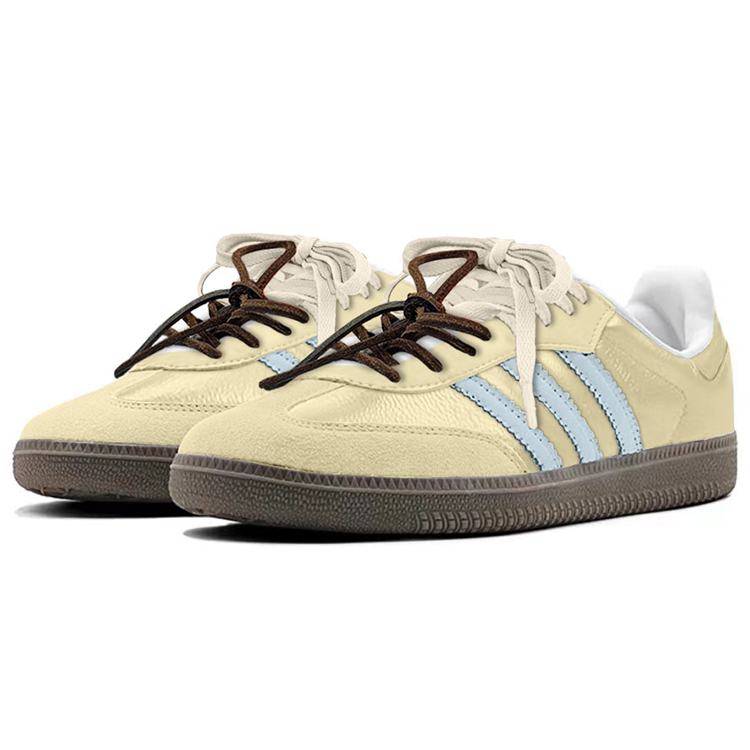 Adidas Originals SAMBA OG Low Top Skateboard Shoes Unisex Yellow Blue