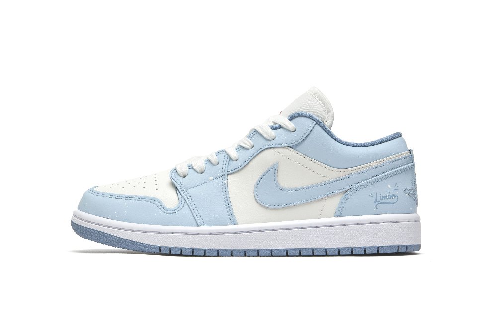 Jordan Air Jordan 1 Mint Sea Salt Low-Top Vintage Basketball Shoes Women's Blue White