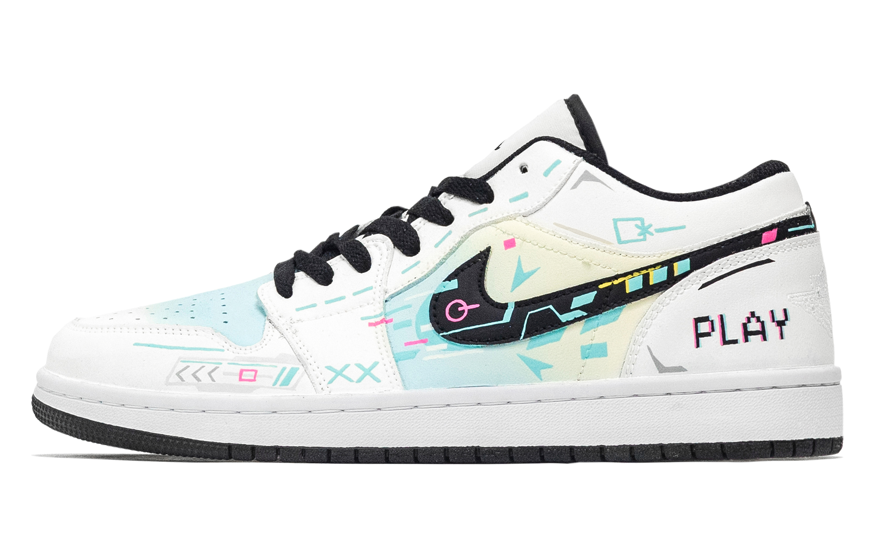Jordan Air Jordan 1 Fengchuang Manufacturing, Quantum Domain Low top Skateboard Shoes Men's White