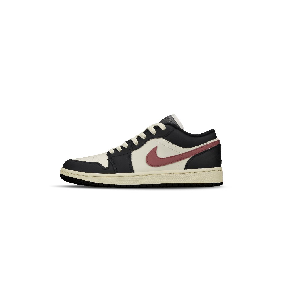 Jordan Air Jordan 1 Abrasion Resistant Low Top Vintage Basketball Shoes Men's Beige Black Red