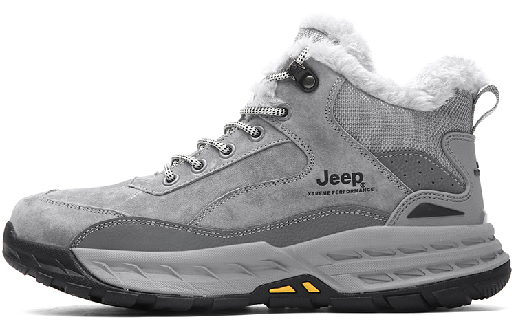 Jeep Mid Top Outdoor Shoes Men's Gray