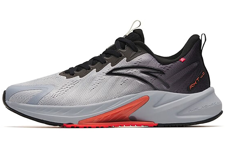 Anta Cushioning Slip Resistant Low Top Running Shoes Men's Gray Black