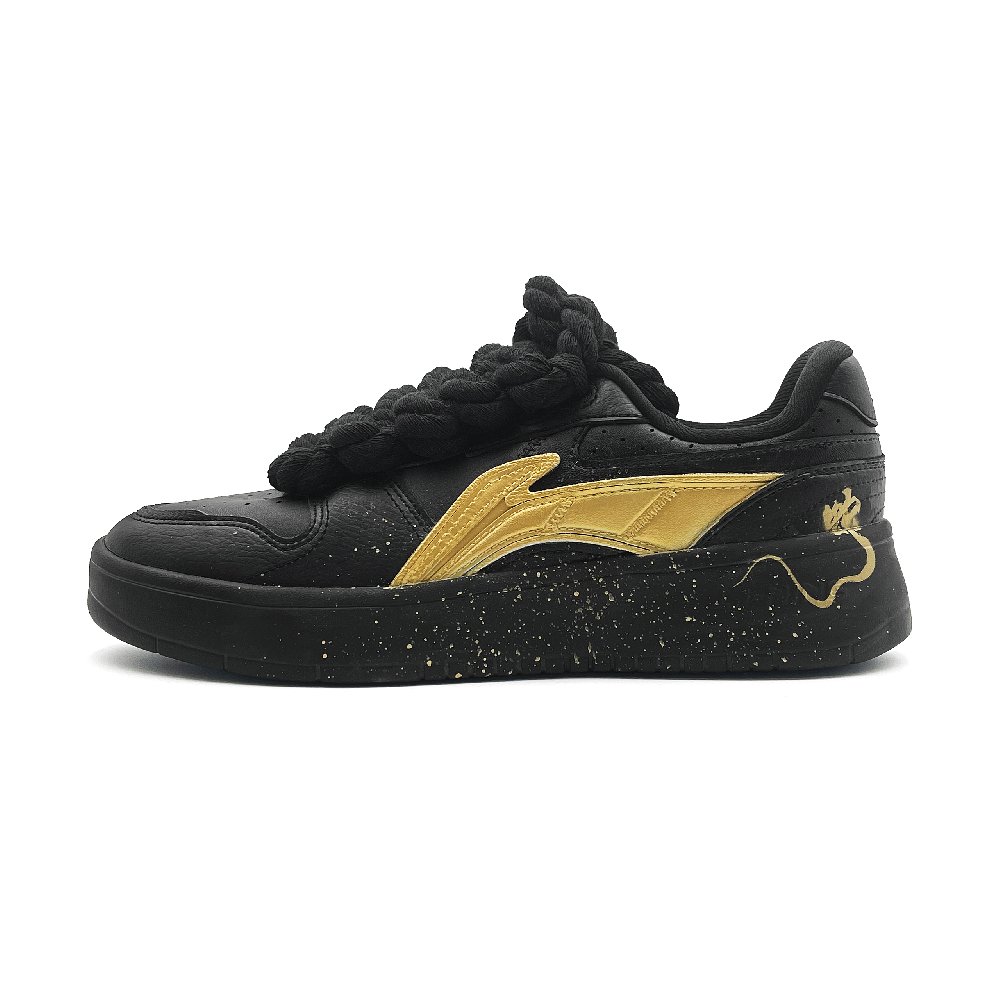 LiNing Cushioned Slip Resistant Low Top Skateboard Shoes Men's Black