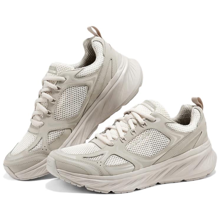 Skechers SPORT MENS Cushioning, Wear Resistant Low Top Casual Running Shoes Men's Beige