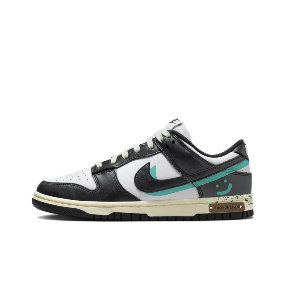 Nike Dunk Low-Top Skateboard Shoes Women's Black Green