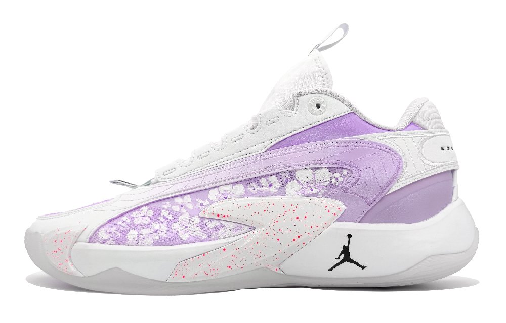 Jordan Luka 2 Shock Absorbers Slip Resistant Abrasion Resistant Low Top Basketball Shoes Women's Lilac