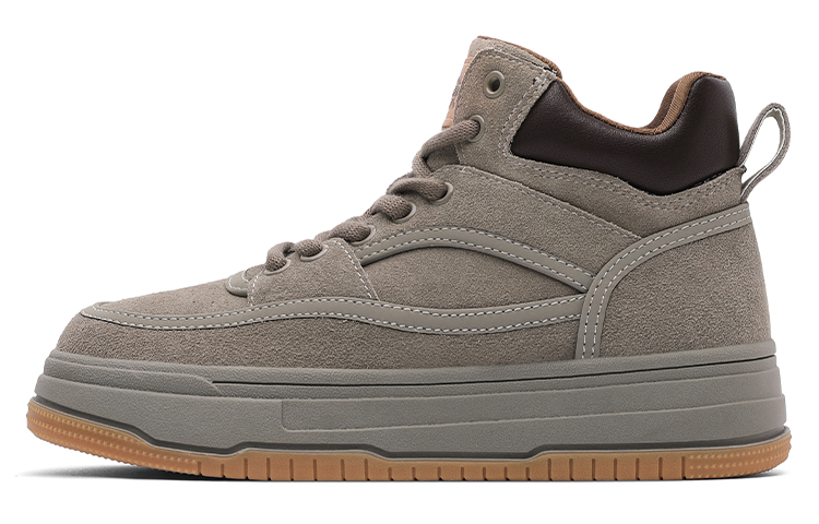 Dickies Anti-Slip And Wear-Resistant Height Increasing Mid-Top Skateboard Shoes Women's Smoke Gray