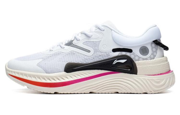 LiNing Spark Lite Slip Resistant, Abrasion Resistant, Breathable Low Top Sports Casual Shoes Men's White Gray Red